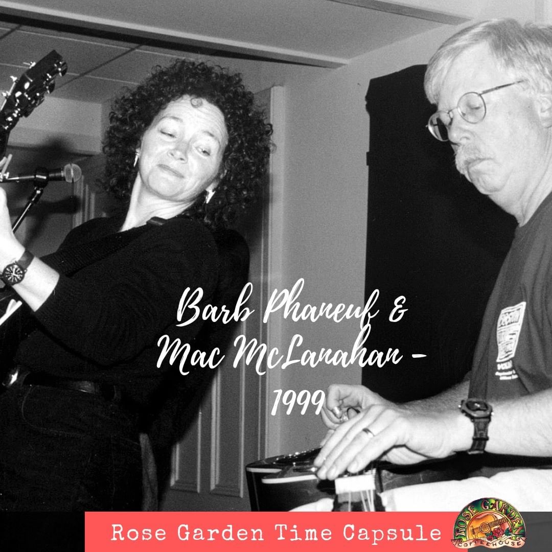 Looking back on 30 years.... Barb Phaneuf and our leader, Mac McLanahan, jam during a show. Come join us for our 30th anniversary show featuring the Kennedys on April 13! 
@smclanahan1 @emclanahan