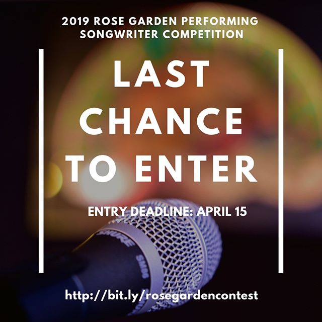 We never promised you a Rose Garden... but you never know, you might just win our 27th annual Performing Songwriter Competition!  Entry deadline is April 15. 
Contest details and entry form: http://bit.ly/rosegardencontest