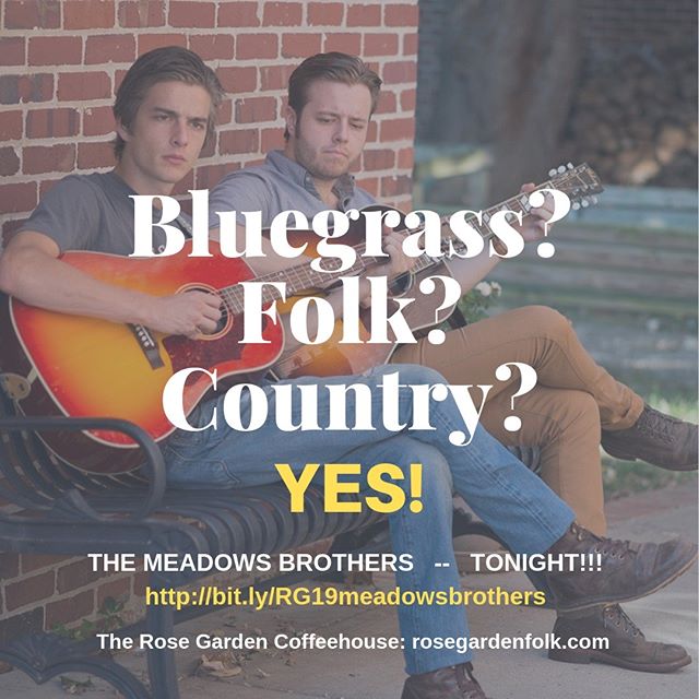 2guitars. 2voices. 2brothers. The Meadows Brothers, TONIGHT

@themeadowsbrothers