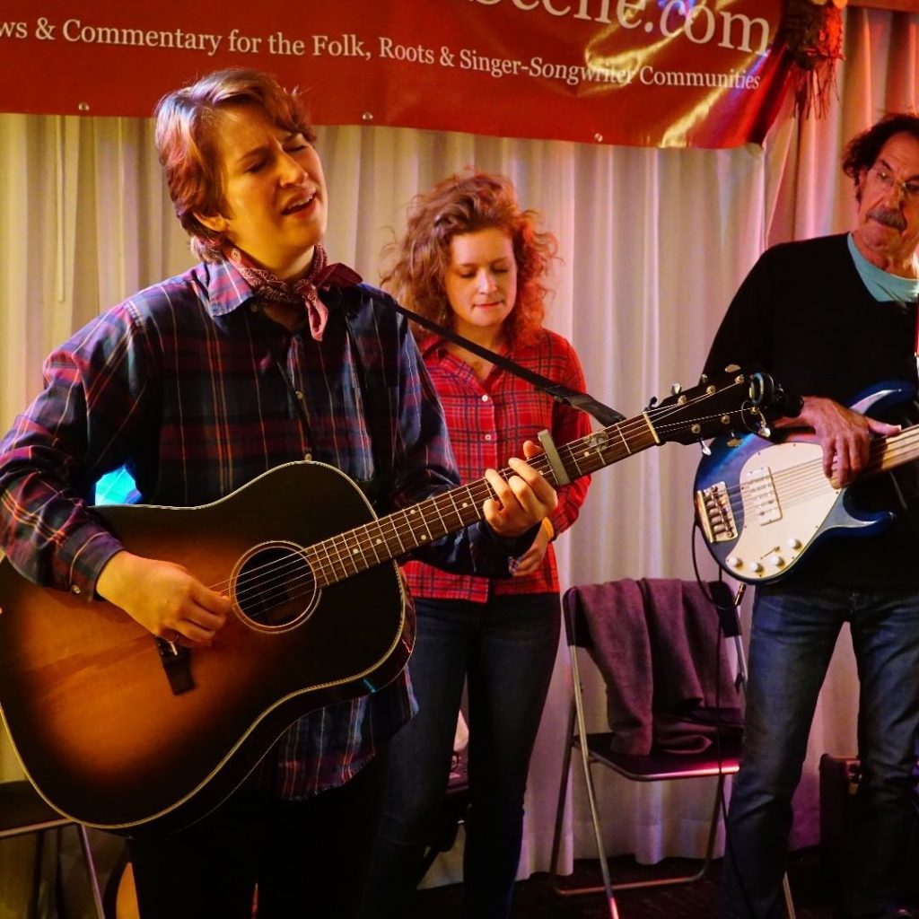 Kirsten Maxwell with Alice Howe and Freebo at a late-night showcase. Kirsten returns to the Rose Garden in February! @sheismaxwell @alicehowemusic @freebomusic