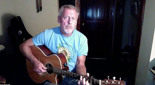 Doug Farrell during 2020 Rose Garden Performing Songwriter Competition on Zoom